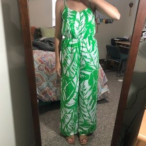 Lilly Pulitzer Green Palms Jumpsuit